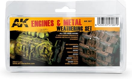 Modelbouw Verfset - Metaal Effecten - Motor Detailering - Complete Set - 175 ml Totaal