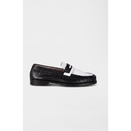 AllSaints Sammy Leather Loafer Black/white Größe: 46 | Loafer Outlet | Herren | Schwarz
