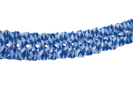Guirlande extra groot, papier Ø 16 cm · 10 m Beiers blauw brandvertagend