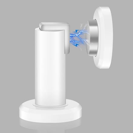 Magnetische Deurstopper - Deurhouder - Houdt Deur Open - Sterk Magnetisme - 5 x 5 x 8 cm - Wit