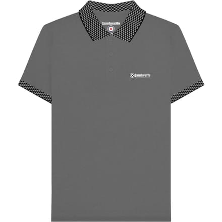 Lambretta Heren SS25 Tweekleurig Poloshirt (Staalgrijs)