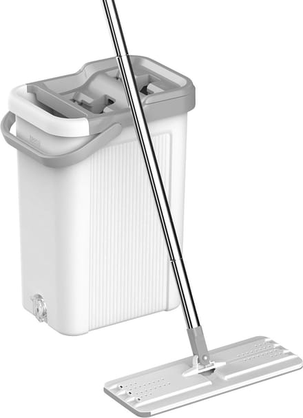 Teesa TSA0046 - Dweilset met 2-in-1 spoel- en wringemmer, 7,5 liter