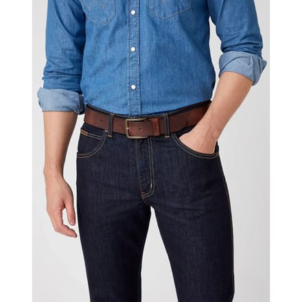Wrangler Structured Riem Bruin 100 cm Man