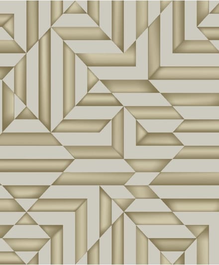 Galactik ruit/streep beige/goud L858-08