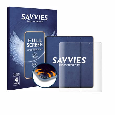 Savvies - Screenprotector voor Honor Magic V6 (Inner display) - Folie Beschermfolie transparant volledig dekking 4 Stuks