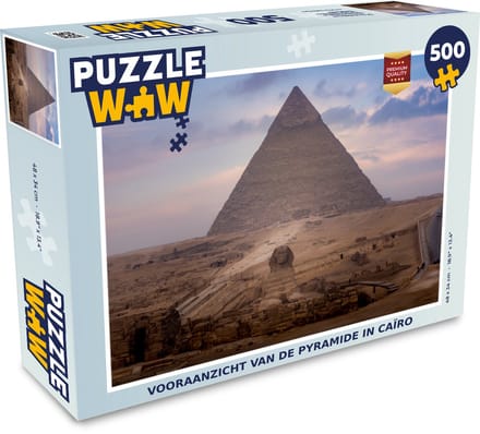Puzzel Vooraanzicht van de Pyramide in Caïro - Legpuzzel - Puzzel 500 stukjes
