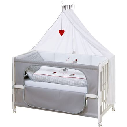 ROBA Babybed Room Bed 60 x 120 cm (Adam & uil, wit)