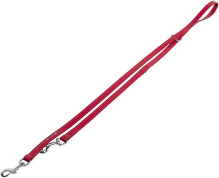 Luxe Hondenriem Ergsteld van Kunstleer met Kristallen - Rood 200 cm