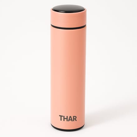 THAR Slimme Thermosfles 500ml – LCD Display & Dubbelwandig - Sakura Roze