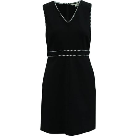 Zwarte Jurk met V-hals Detail