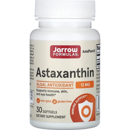 Jarrow Formulas, Astaxanthine, 12 mg, 30 zachte capsules