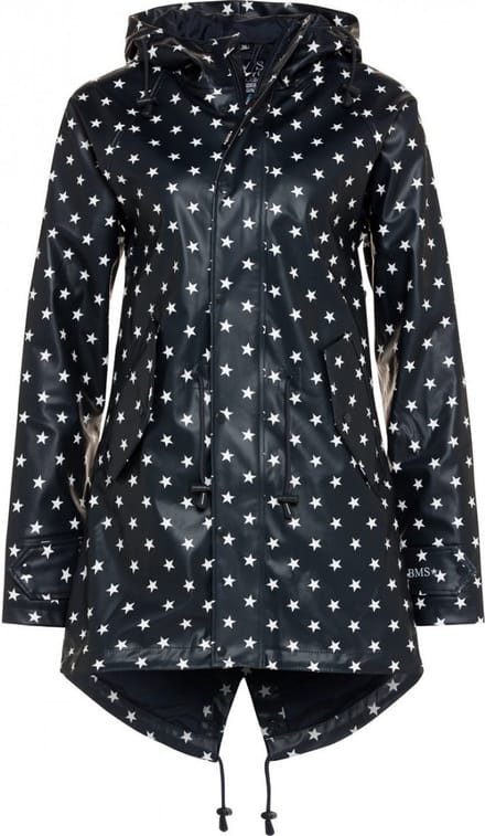 Donkerblauw met sterren dames regenjas / parka HafenCity® van BMS XL