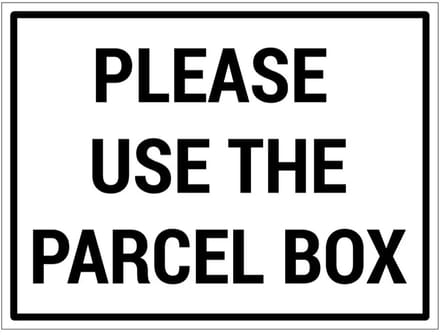 Please use the parcel box bord | gecoat dibond materiaal | 40 x 30 cm