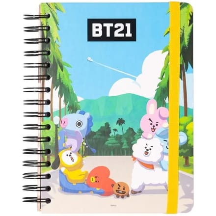 Bt21 Notitieboek Hardcover 14,8 X 21 Cm A5 Karton Blauw/geel