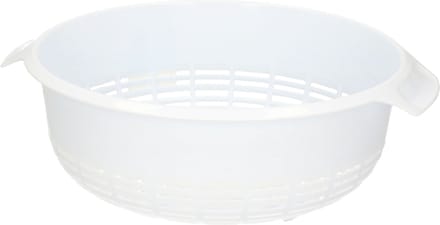 Plasticforte Groot Kunststof vergiet - wit - 30 x 27 x 10 cm - keuken accessoires