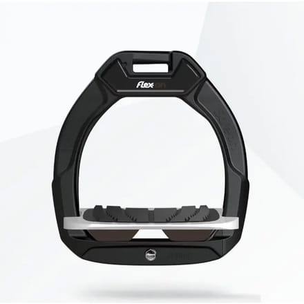 Veiligheidsschoenlepels voor paardrijden Schuin Grip Zwart/Grijs/Bruin kind Flex-On Safe-On