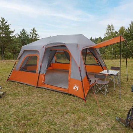 vidaXL - Directe - Tent - 8-persoons - Grijs - en - Oranje