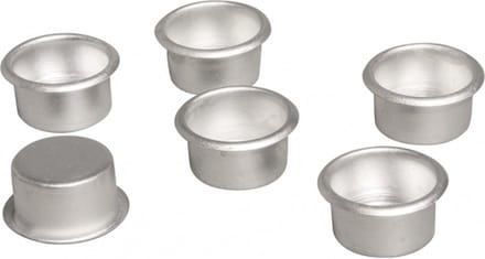 24x metalen dinerskaars houders - decoratie - bloemstukje - kerststukje - dia 22 mm