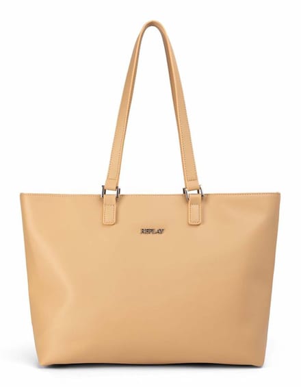 REPLAY Schoudertas Shopper Safari Beige