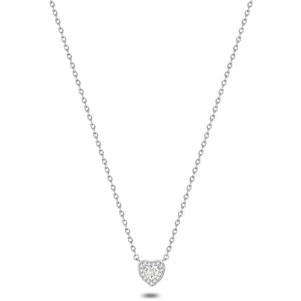 Twice As Nice Halsketting in zilver, hart 40cm+5cm