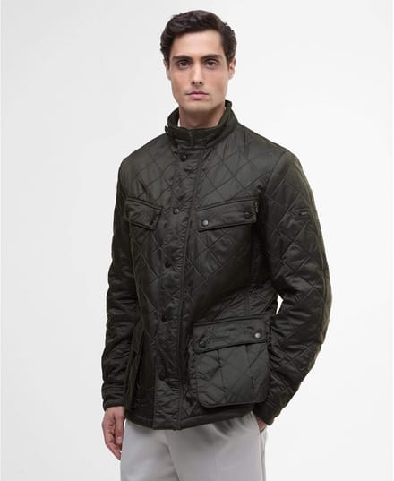 Barbour international Donkerbruin groen Ariel-jack