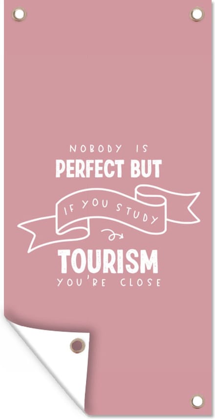 Tuinposter Toerisme - Quotes - Studenten - Studie - 30x60 cm - Tuindoek