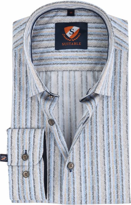 Suitable Overhemd Herring Print - Maat 39 - Heren - Casual Shirt