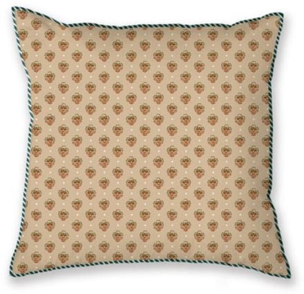 Pip Studio Jaipur Flower Square Cushion Sierkussen - 40 x 40 cm cm - Groen