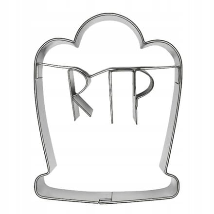 Halloween Koekjesvorm Grafsteen RIP 7,2 cm - Metaal