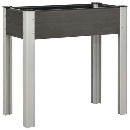 vidaXL - Plantenbak - verhoogd - 75x40x75 - cm - HKC - grijs