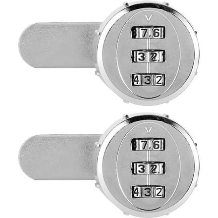 2 stuks 30mm/1.18in 3-cijferig mechanisch code wachtwoordslot voor kast kledingkast locker gray