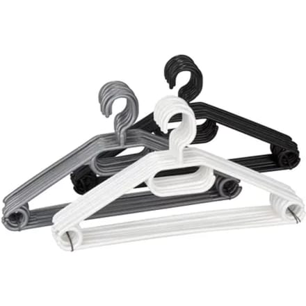 Wenko Kledinghangers Easy Grijs/zwart/wit 10 Stuks
