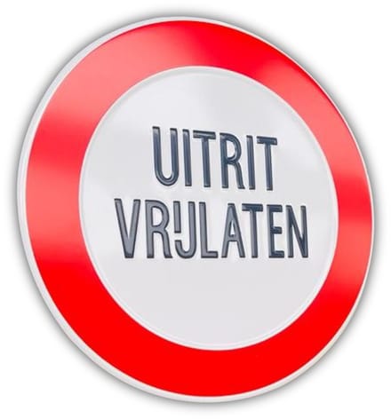 Uitrit Vrijlaten - Aluminium Geperst - Rond Bord - Ø 30cm