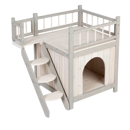 Kattenhuis Prince L70 x B49 x H65 cm Grijs/Wit