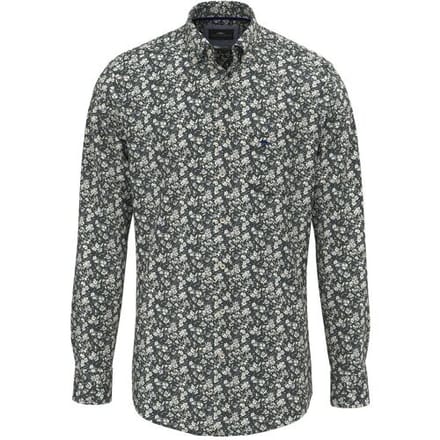 Fynch-Hatton Overhemd Winter Flower Button-Down Dark Ivy / male