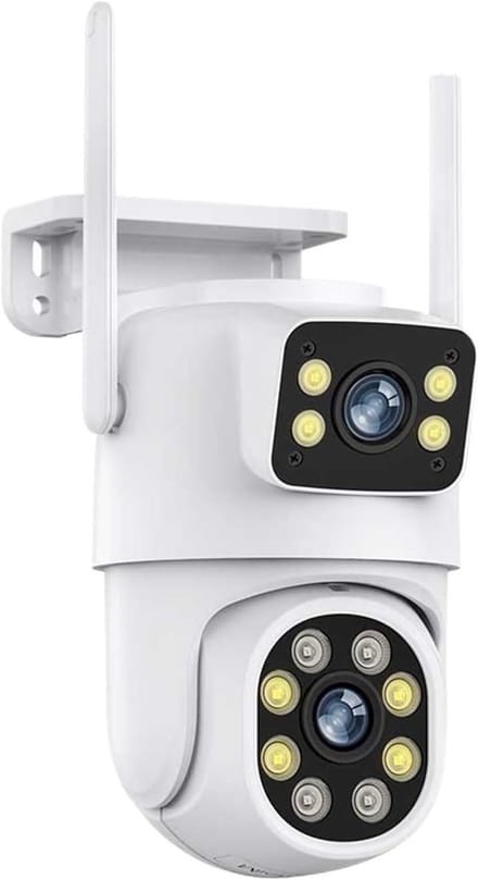 PTZ Camera Buiten - Beveiligingscamera IP Camera - Huis Beveiligen - Dubbele Lenzen Dual Screen