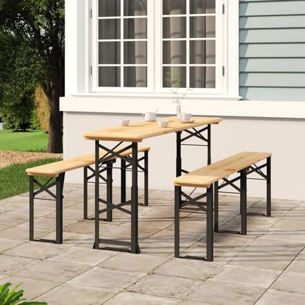 vidaXL - Biertafel - inklapbaar - 170x50x75/105 - cm - massief - vurenhout