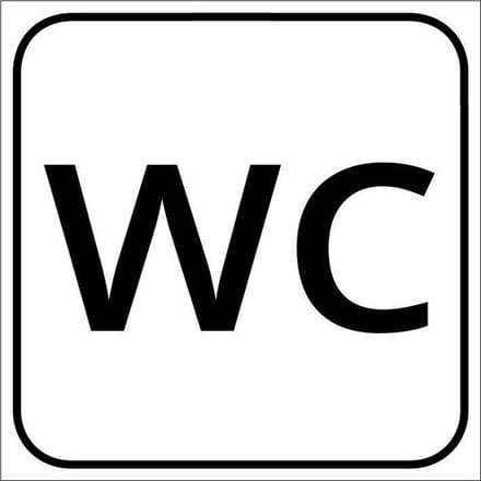WC sticker, wit 300 x 300 mm