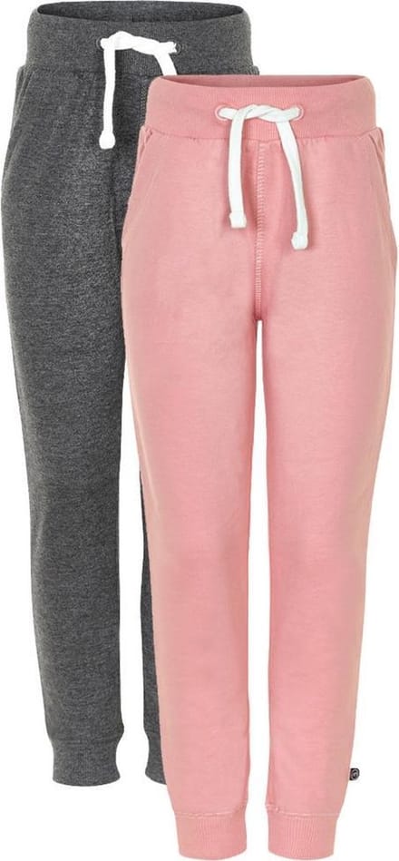 Minymo Joggingbroek Jongens Katoen Grijs/roze 2-delig Mt 140