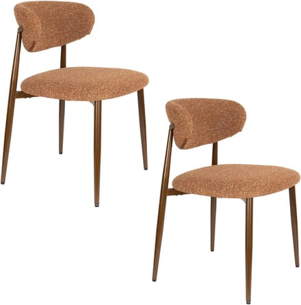 Housecraft Living Noor Eetkamerstoelen Terracotta - Set van 2