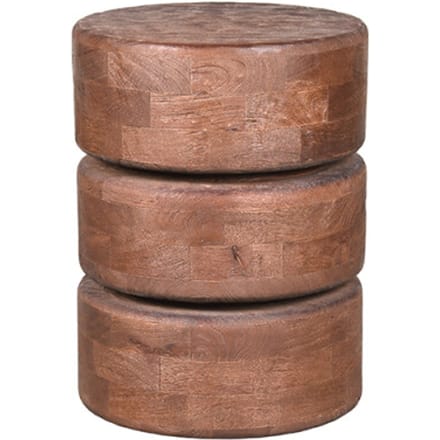 LABEL51 Milly Bijzettafel - Bruin - Hout - 35 cm - Rond