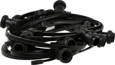 Simply Design P10 Waterdichte Prikkabel met 15 Fittingen 10M Zwart
