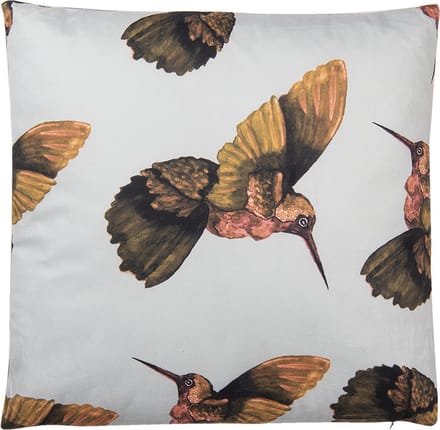 Clayre & Eef Sierkussen 45x45 cm Wit Beige Synthetisch Vogels