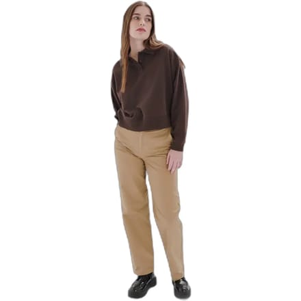 Pantalon coupe large subtiele textuur dames 24 Colours