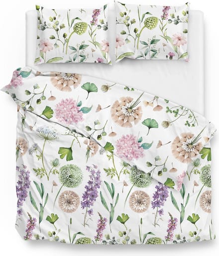 Zohome Nessa Dekbedovertrek - Lits-jumeaux - Flanel - 260x200-220cm - Wit