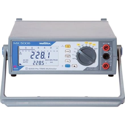 Metrix MX 5006 Bench multimeter Digitaal, Analoog Geheugen voor actuele waarden, Doorgangstest, Datalogger, Capaciteitsmeting, LoZ, Grafisch display,