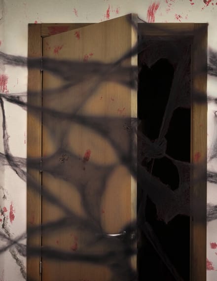 ATOSA - Zwarte spinnenweb met spinnen Halloween