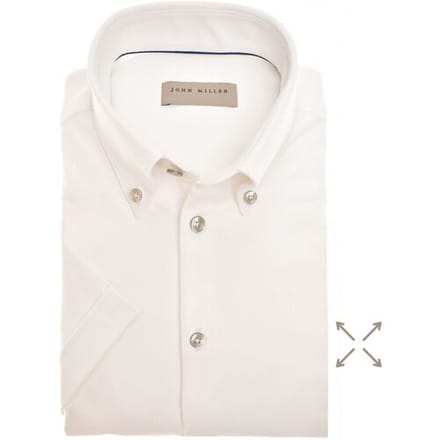 John Miller Overhemd Slim-Fit Hyperstretch Short Sleeve Antiekwit / male