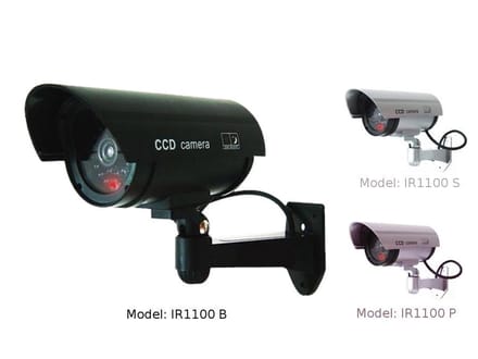 Dummy camera met knipperende LED IR1100 B IR extern - zwart