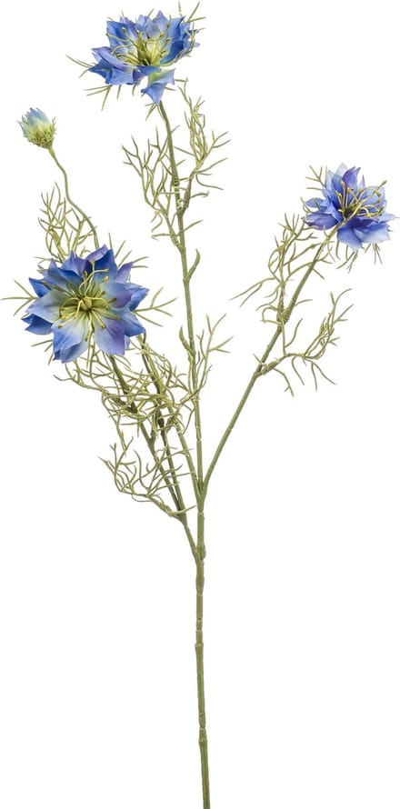 Emerald - Kunstbloem Juffertje-in-het-groen 73cm blauw - Kunstplant voor binnen